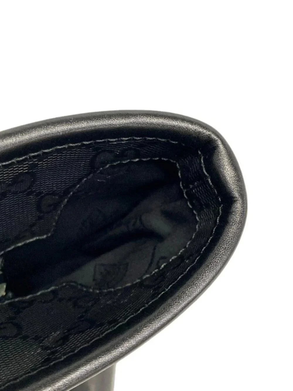 GUCCI Imprime 211137 Black PVC Leather Shoulder Bag - Picture 15 of 15